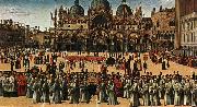 BELLINI, Gentile Procession in Piazza S. Marco Spain oil painting artist
